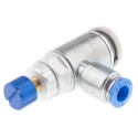 Festo Flow Controller Exhaust Valve GRLA-1/4-QS-6-RS-D Wrought Aluminium Alloy Body 0.2-10 Bar Operating Pressure Germany