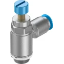 Festo Flow Controller Exhaust Valve GRLA-1/4-QS-6-RS-D Wrought Aluminium Alloy Body 0.2-10 Bar Operating Pressure Germany