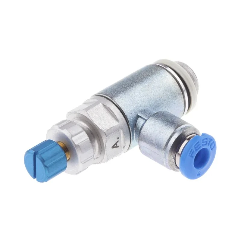 Festo GRLA Series Flow Controller Exhaust Valve, Threaded Outlet, Adjustable Flow, 1 bar Max Pressure GRLA-1/8-QS-4-RS-D