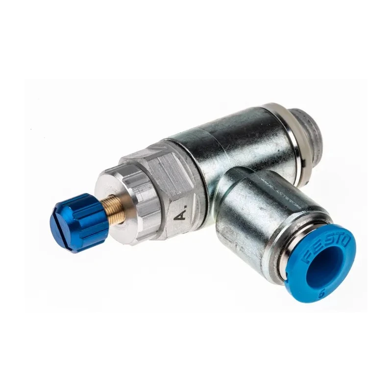 Festo GRLA Series Flow Controller Exhaust Valve, 197581, Inlet Female, Outlet Male Threaded GRLA-1/8-QS-6-RS-D
