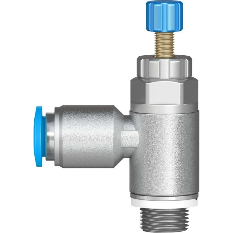 Festo GRLA Series Flow Controller Exhaust Valve, 197581, Inlet Female, Outlet Male Threaded GRLA-1/8-QS-6-RS-D