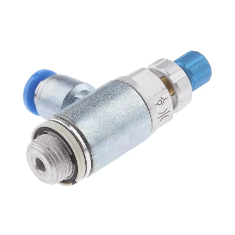 Festo GRLA Series Flow Controller Exhaust Valve, Threaded Outlet, Adjustable Flow, 1 bar Max Pressure GRLA-1/8-QS-4-RS-D