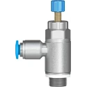 Festo GRLA Series Flow Controller Exhaust Valve, Threaded Outlet, Adjustable Flow, 1 bar Max Pressure GRLA-1/8-QS-4-RS-D