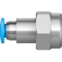 Festo Pneumatic Fitting 4mm Push-in Female G1/8 Threaded-to-Tube Nickel-Plated Brass QSF-1/8-4-B
