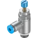 Festo GRLA Series Flow Controller Exhaust Valve, Threaded Outlet, Adjustable Flow, 1 bar Max Pressure GRLA-1/8-QS-4-RS-D