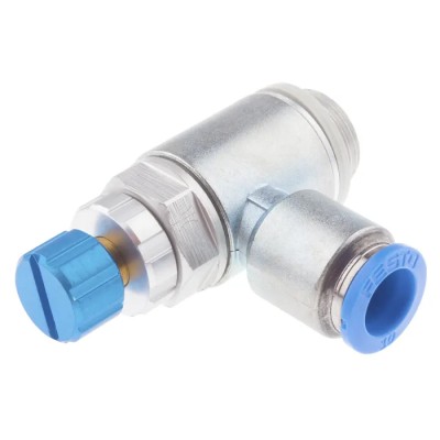Festo Pneumatic Flow Controller Exhaust Valve GRLA Series, Threaded 1 Bar Max Pressure GRLA-3/8-QS-10-RS-D