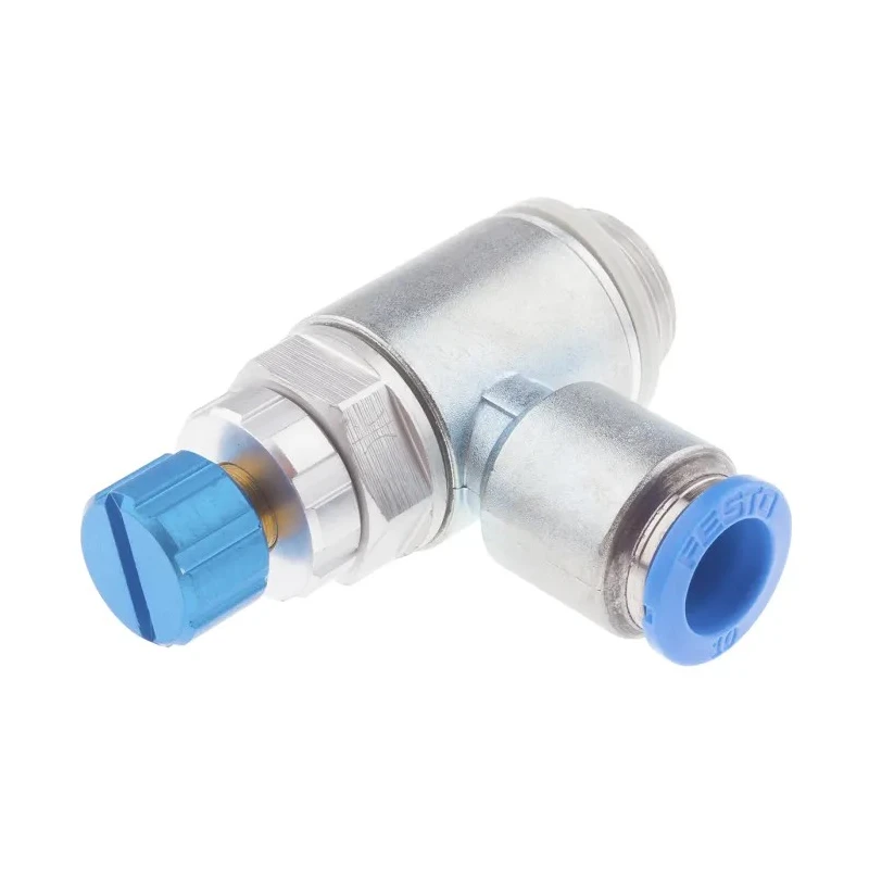 Festo Pneumatic Flow Controller Exhaust Valve GRLA Series, Threaded 1 Bar Max Pressure GRLA-3/8-QS-10-RS-D