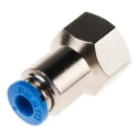 Festo Pneumatic Fitting 4mm Push-in Female G1/8 Threaded-to-Tube Nickel-Plated Brass QSF-1/8-4-B