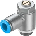 Festo Exhaust Valve Flow Controller GRLA Series Threaded Outlet 1 bar Max Operating Pressure GRLA-3/8-QS-10-D