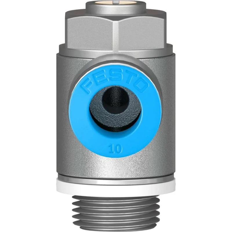 Festo Exhaust Valve Flow Controller GRLA Series Threaded Outlet 1 bar Max Operating Pressure GRLA-3/8-QS-10-D