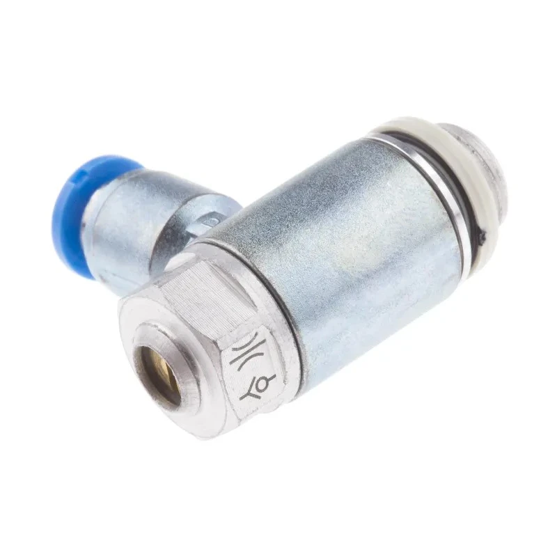 Festo GRLA Series Flow Controller Exhaust Valve Threaded ISO 1179-1 and ISO 228-1, 1 bar Pressure, -10°C to GRLA-1/8-QS-4-D