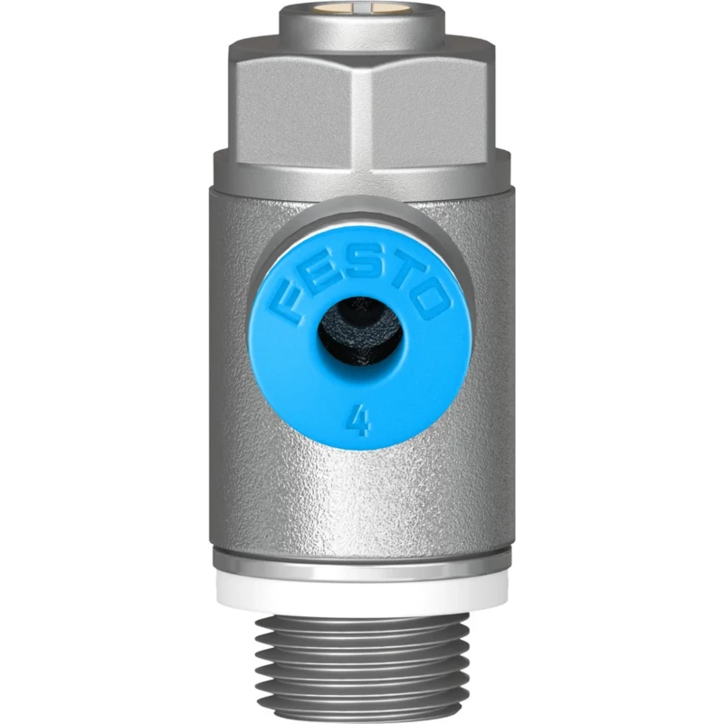 Festo GRLA Series Flow Controller Exhaust Valve Threaded ISO 1179-1 and ISO 228-1, 1 bar Pressure, -10°C to GRLA-1/8-QS-4-D