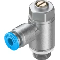 Festo GRLA Series Flow Controller Exhaust Valve Threaded ISO 1179-1 and ISO 228-1, 1 bar Pressure, -10°C to GRLA-1/8-QS-4-D