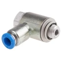 Festo Exhaust Valve Flow Controller , Male Inlet ISO 1179-1 and ISO 228-1 Threaded, Max Pressure 10 bar GRLA-1/8-QS-6-MF-D