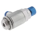 Festo GRLA Series One-Way Flow Controller Exhaust Valve with Threaded Inlet Female and Outlet Male GRLA-3/8-QS-6-RS-D