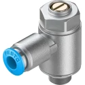 Festo Exhaust Valve Flow Controller , Male Inlet ISO 1179-1 and ISO 228-1 Threaded, Max Pressure 10 bar GRLA-1/8-QS-6-MF-D