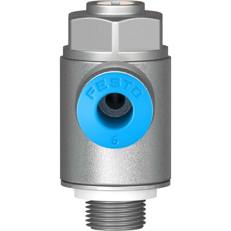 Festo Exhaust Valve Flow Controller , Male Inlet ISO 1179-1 and ISO 228-1 Threaded, Max Pressure 10 bar GRLA-1/8-QS-6-MF-D