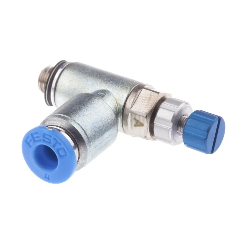 Festo Pneumatic Flow Controller Exhaust Valve GRLA Series, Threaded ISO 1179-1 and ISO 228-1, 1 bar Max GRLA-M5-QS-4-RS-D