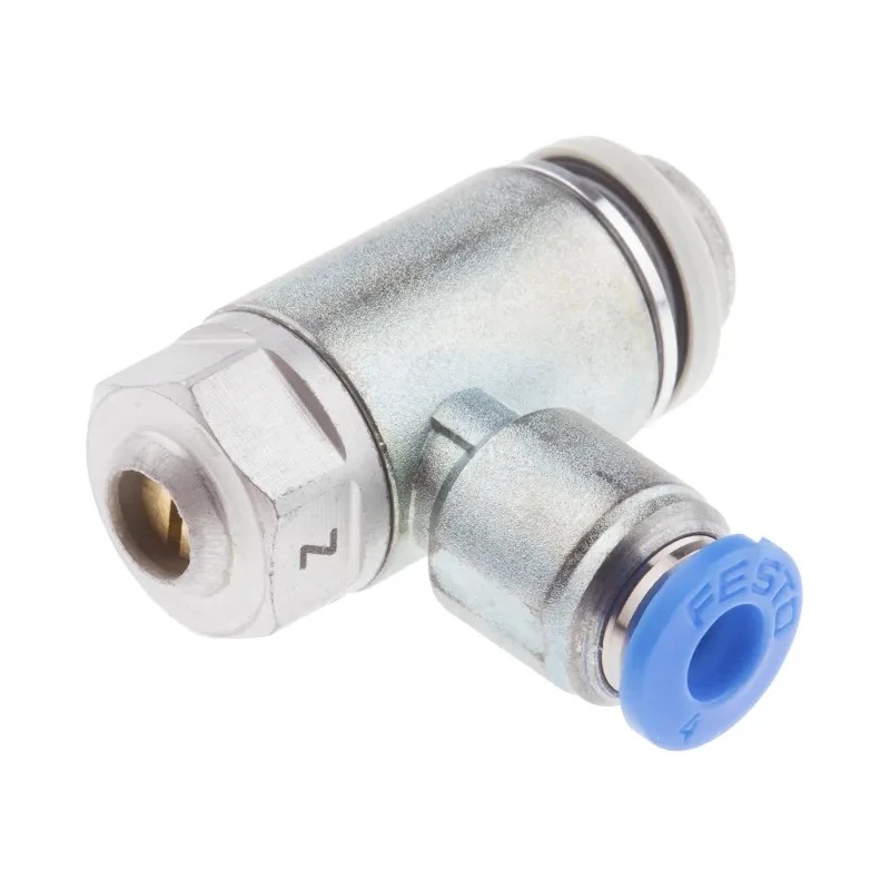 Festo GRLZ Series Flow Controller Flow Regulator 4 mm Tube Inlet Port ISO 1179-1 and ISO 228-1 Threaded GRLZ-1/8-QS-4-D