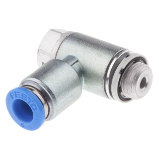 Festo GRLZ Series Flow Regulator 6 mm Tube Inlet Port Threaded Outlet Male GRLZ-1/8-QS-6-D