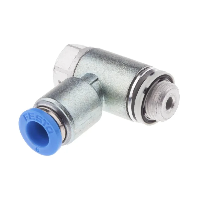 Festo GRLZ Series Flow Regulator 6 mm Tube Inlet Port Threaded Outlet Male GRLZ-1/8-QS-6-D