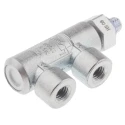 Festo HGL Series Pneumatic Non-Return Check Valve Aluminium, Brass, Zinc Body, 12 Bar Max Pressure, -10°C to 60°C HGL-M5-B