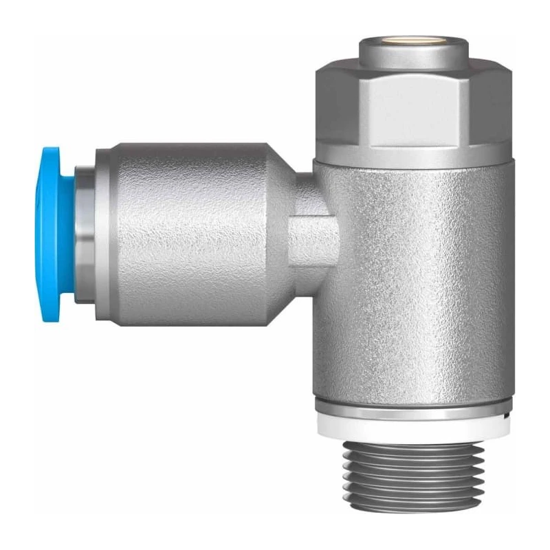 Festo GRLZ Series Flow Regulator 6 mm Tube Inlet Port Threaded Outlet Male GRLZ-1/8-QS-6-D