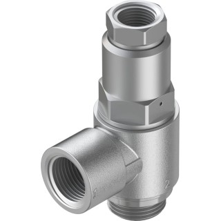 Festo HGL Series Non-Return Check Valve Pneumatic Function Fitting, 10 bar, -10 °C to 60 °C, Anodised Aluminium & HGL-3/8-B