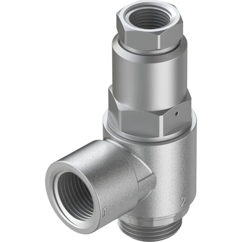 Festo HGL Series Non-Return Check Valve Pneumatic Function Fitting, 10 bar, -10 °C to 60 °C, Anodised Aluminium & HGL-3/8-B
