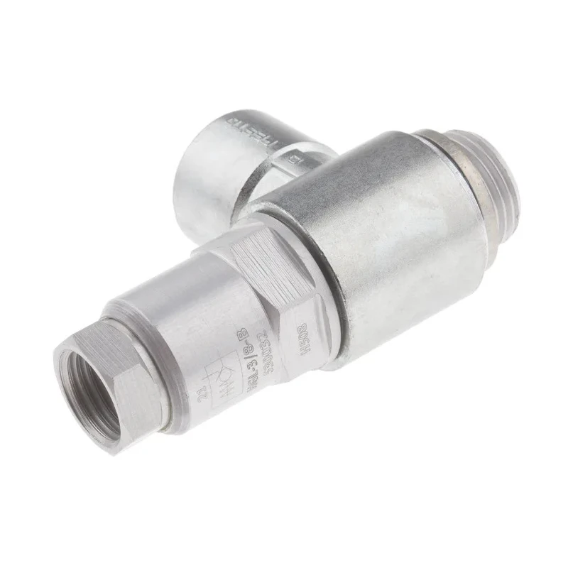 Festo HGL Series Non-Return Check Valve Pneumatic Function Fitting, 10 bar, -10 °C to 60 °C, Anodised Aluminium & HGL-3/8-B