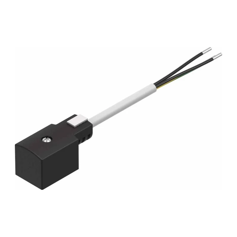 Festo Plug And Cable For MFHE Series Solenoid Valve 2.5 m Length KMF-1-24DC-2.5-LED