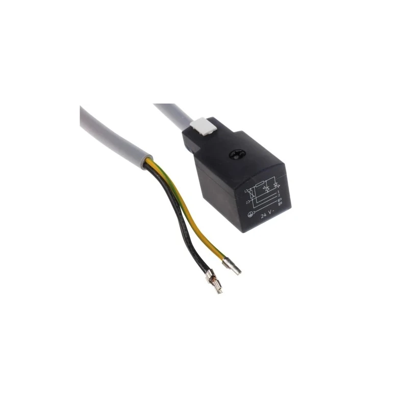 Festo Plug And Cable For MFHE Series Solenoid Valve 2.5 m Length KMF-1-24DC-2.5-LED
