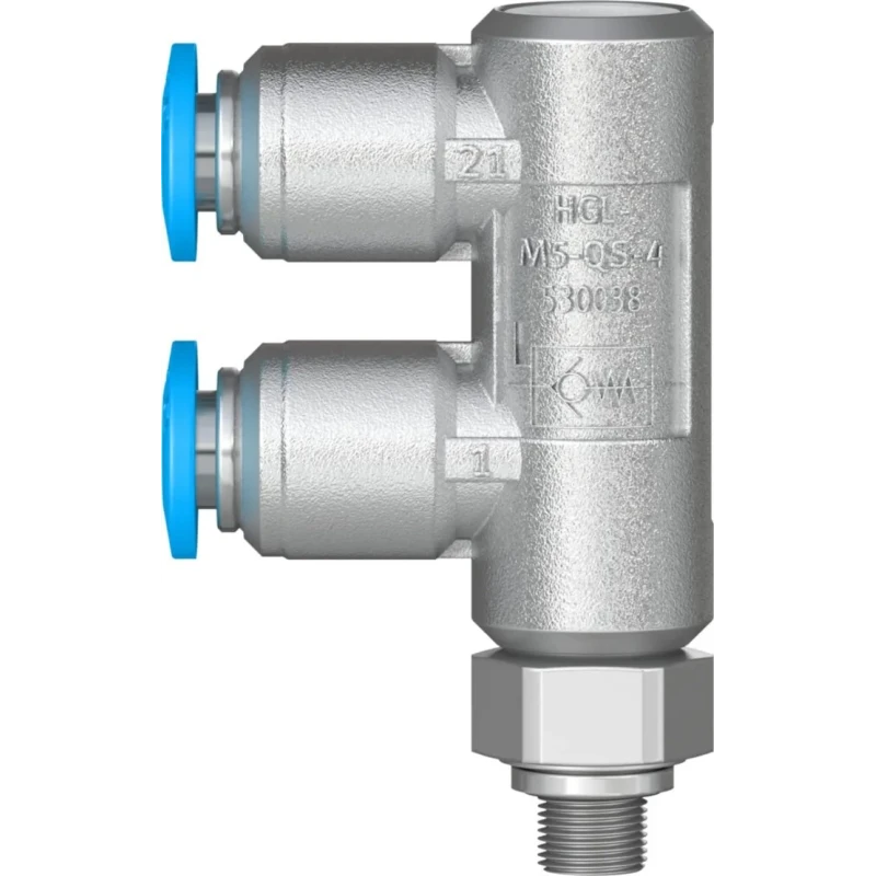 Festo Non-Return Check Valve Pneumatic Inline Valve Male/Female Port 10 bar 60°C HGL-M5-QS-4