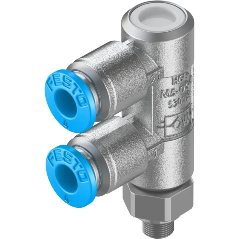 Festo Non-Return Check Valve Pneumatic Inline Valve Male/Female Port 10 bar 60°C HGL-M5-QS-4