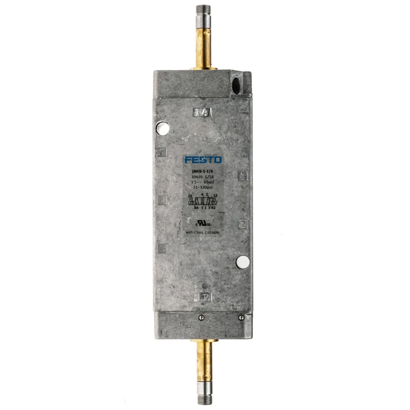 Festo Pneumatic Solenoid Valve 5/2 Bistable Aluminium Body G 1/4 Thread, 48/240V DC, 8 bar Max Pressure JMFH-5-1/4