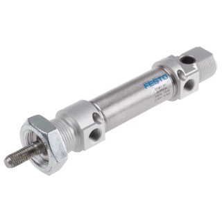 Festo 25 mm Pneumatic Cylinder, Adjustable Pneumatic Cushioning, 157mm Length, 25mm Stroke, DSNU-20-25-PPV-A