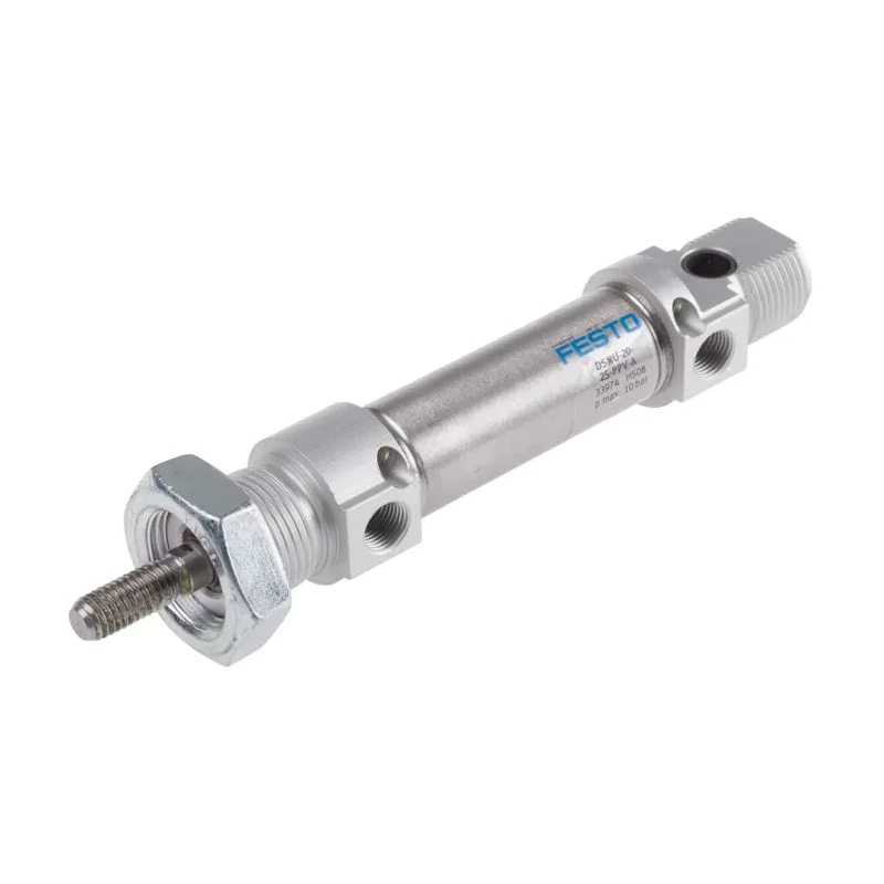 Festo 25 mm Pneumatic Cylinder, Adjustable Pneumatic Cushioning, 157mm Length, 25mm Stroke, DSNU-20-25-PPV-A