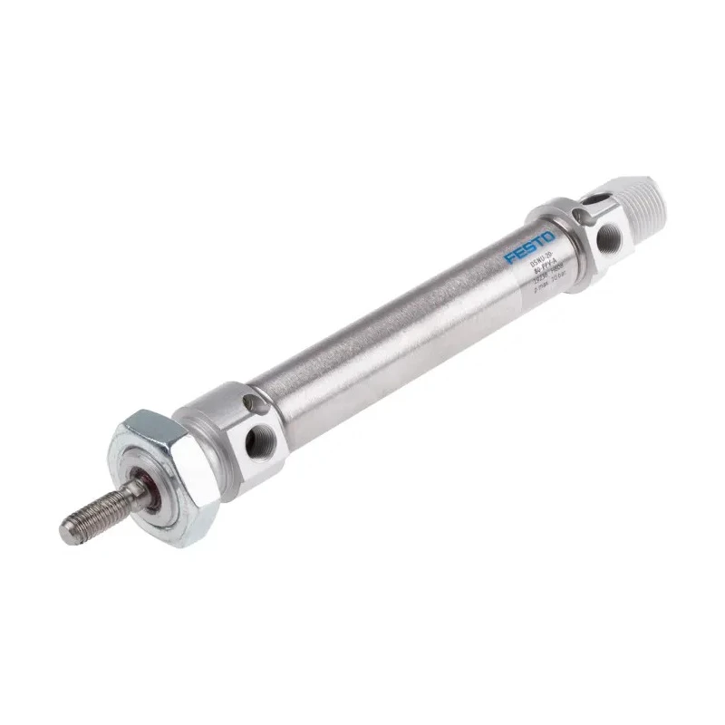 Festo Pneumatic Cylinder DSNU Series 80 mm Stroke, 212 mm Length, Pneumatic Cushioning, Metric Thread DSNU-20-80-PPV-A