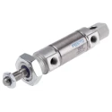 Festo Pneumatic Cylinder , 25 mm Bore, 10 mm Stroke, Self-Adjusting Pneumatic Cushioning, ISO 6432 Standard DSNU-25-10-PPS-A