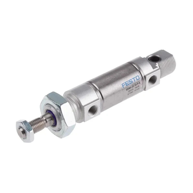 Festo Pneumatic Cylinder, 10 mm Stroke Length, 151.5 mm Length, Double Acting, Elastic Cushioning, DSNU-25-10-P-A