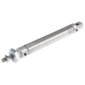 Festo Pneumatic Cylinder 25 mm Bore, 125 mm Stroke, Elastomer Cushioning, Stainless Steel Piston Rod, DSNU-25-125-P-A