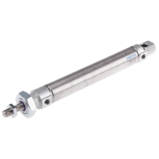 Festo Pneumatic Cylinder 25 mm Bore, 125 mm Stroke, Elastomer Cushioning, Stainless Steel Piston Rod, DSNU-25-125-P-A