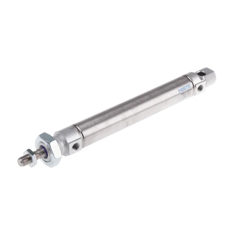 Festo Pneumatic Cylinder 25 mm Bore, 125 mm Stroke, Elastomer Cushioning, Stainless Steel Piston Rod, DSNU-25-125-P-A