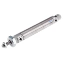 Festo Pneumatic Cylinder 25 mm Bore, 100 mm Stroke, Air Cushion, Rear, Flange, Direct, Swivel, Front & DSNU-25-100-PPS-A