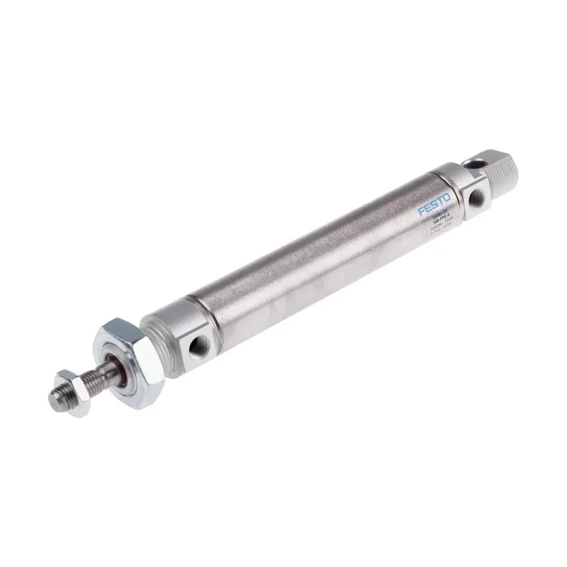 Festo Pneumatic Cylinder 25 mm Bore, 100 mm Stroke, Air Cushion, Rear, Flange, Direct, Swivel, Front & DSNU-25-100-PPS-A