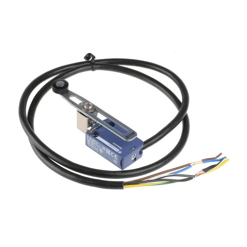 Telemecanique Sensors OsiSense XC Series Roller Lever Limit Switch, 1 NO/1 NC, IP66, IP67, IP68, Zinc Alloy XCMD2145L1