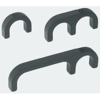 Southco Black Anodized Aluminium Handle 27 mm Height, 6.4 mm Width, 86 mm Length B4-50-303-15