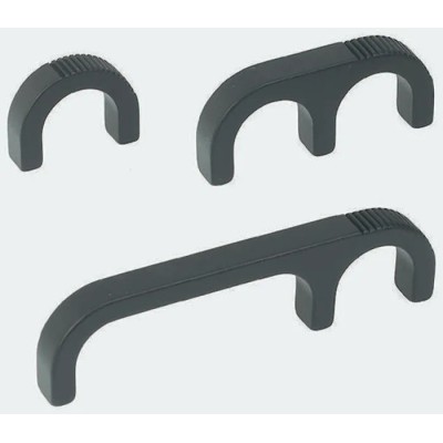 Southco Black Anodized Aluminium Handle 27 mm Height, 6.4 mm Width, 86 mm Length B4-50-303-15