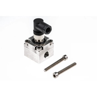 RS PRO Oval Gear Flow Meter 0.01L/min to 1L/min, 1/4 in BSP Thread, Stainless Steel, Viton O-ring, IP67 Water 447-4427