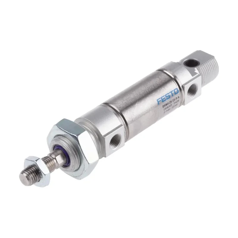 Festo Pneumatic Cylinder DSNU Series 15 mm Stroke Length Double Acting Direct Mount G1/8 Port DSNU-25-15-P-A